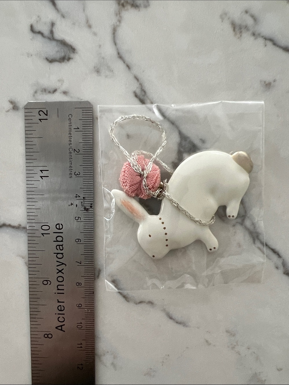 White Maileg Bunny Ornament - Picture 3 of 3